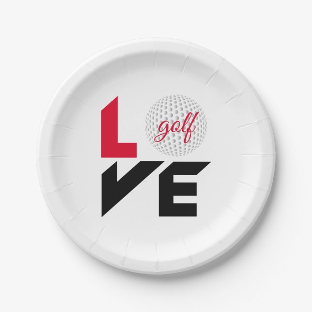 Love golf paper plates (Front)