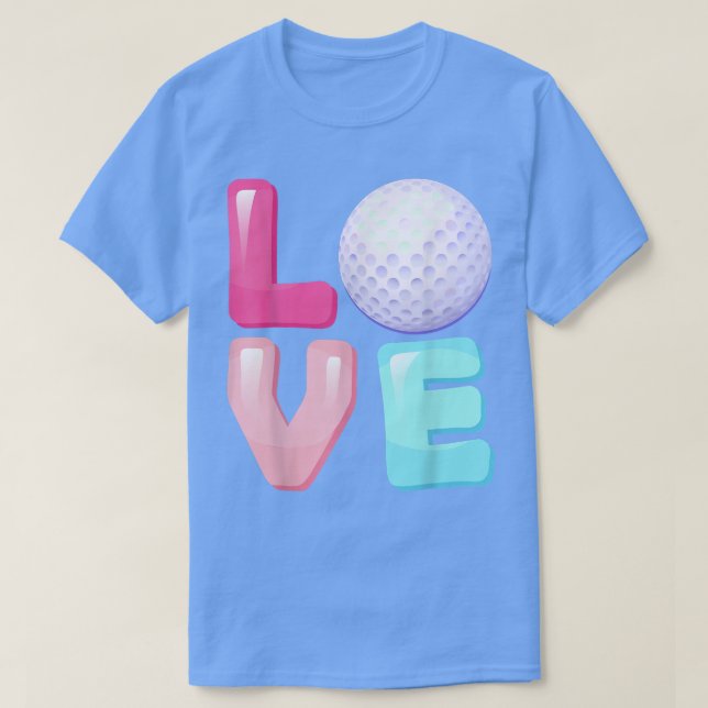 Love Golf Player Team Fan Girls Womens  T-Shirt (Design Front)