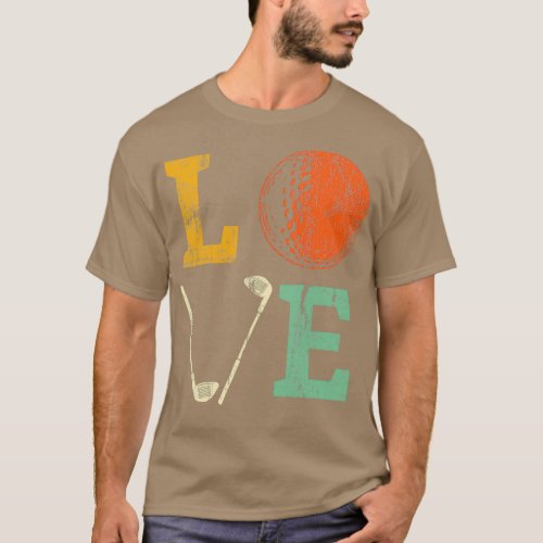Love Golf Retro Love Golfing T Love Golf Retro Vin T_Shirt