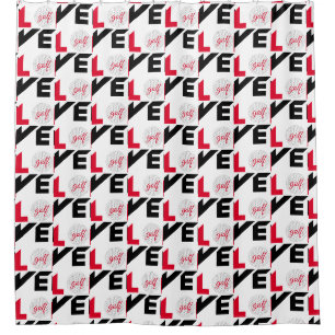 Love golf shower curtain