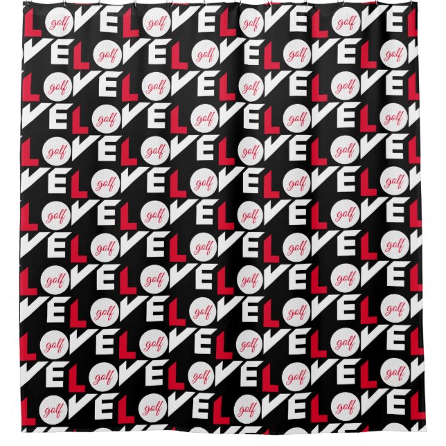Love golf shower curtain (Front)