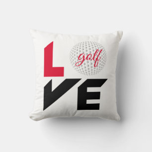 Love golf throw pillow