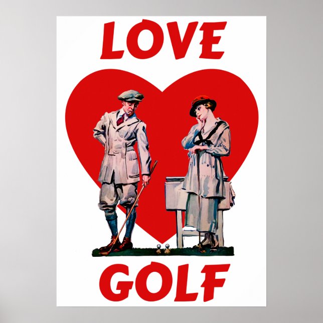 Love Golf Vintage Print (Front)