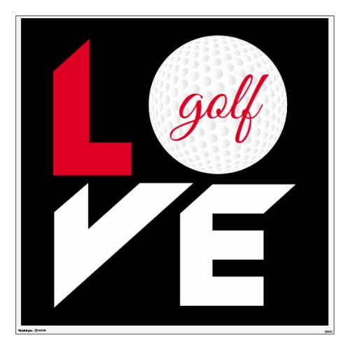 Love golf wall decal