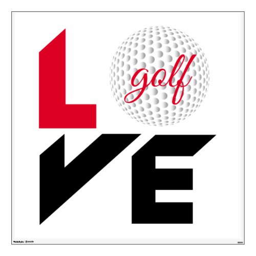 Love golf wall decal