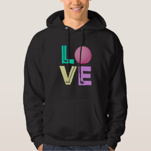 LOVE - Golfer Golfing Lover Putter Ball Flag Golf Hoodie