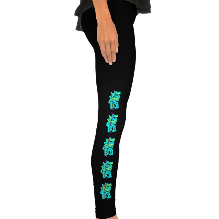 love graffiti cmyk design legging tights