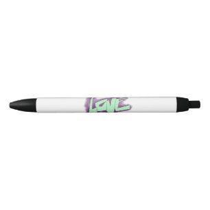 love graffiti purple green mint typography dots  pen