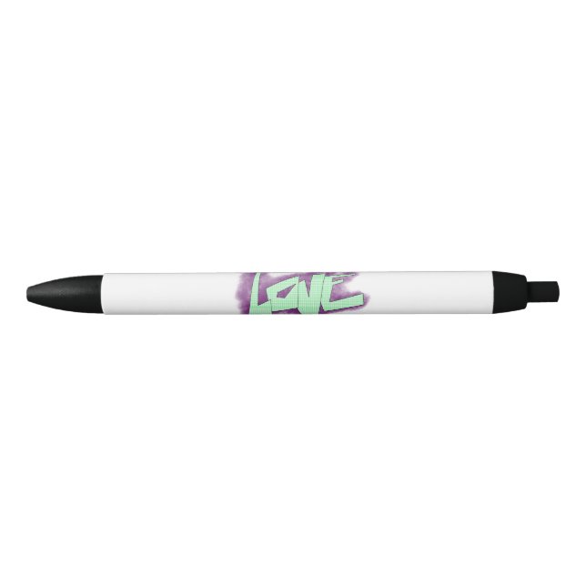 love graffiti purple green mint typography dots  pen (Front)