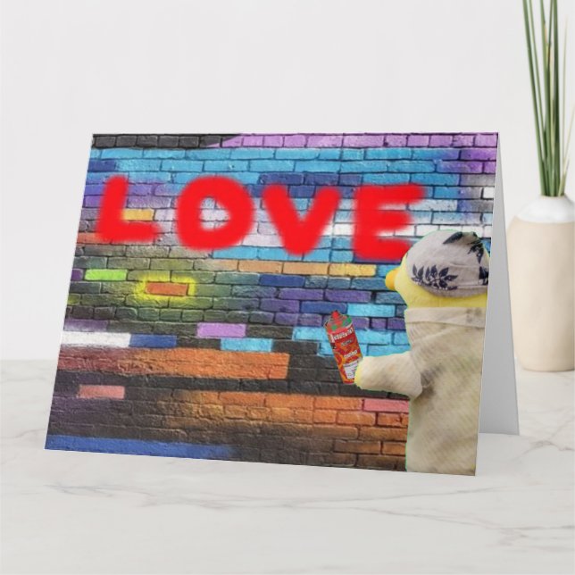 Love Graffiti wall art. Card (Front)
