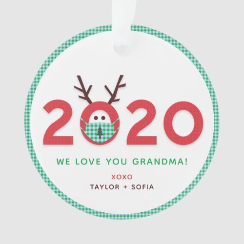 Love Grandma 2020 Custom Photo Acrylic Ornament