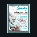 Love Grandson | Letter To My Grandson From Grandma Canvas Print<br><div class="desc">Love Grandson | To My Grandson My Love For You Is Forever</div>