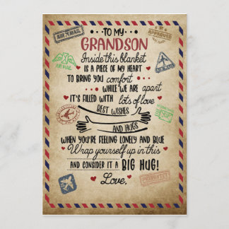 Love Grandson | Letter To My Grandson From Grandma Invitation
