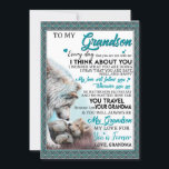 Love Grandson | Letter To My Grandson From Grandma Invitation<br><div class="desc">Love Grandson | To My Grandson My Love For You Is Forever</div>