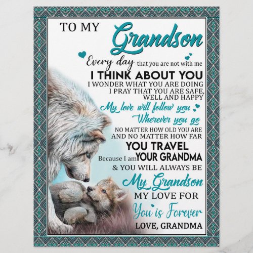Love Grandson  Letter To My Grandson From Grandma Letterhead
