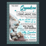 Love Grandson | Letter To My Grandson From Grandma Photo Print<br><div class="desc">Love Grandson | To My Grandson My Love For You Is Forever</div>
