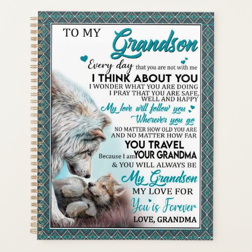 Love Grandson  Letter To My Grandson From Grandma Planner