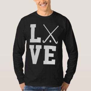 Love Graphic Hockey Player Field Hockey Hockey Sti T-Shirt