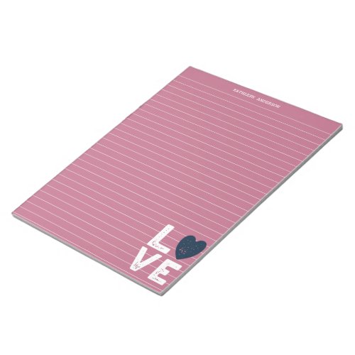 LOVE Graphic Lined Writing Paper Stationery Notepa Notepad