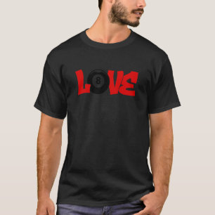 Love Graphic Pool Billard Snooker Billard Cue 8 Ba T-Shirt