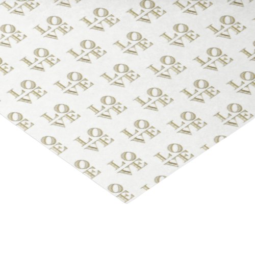 LOVE Graphic Text _ Faux Gold Tissue Paper