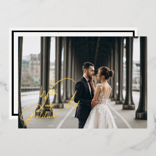 Love & Gratitude Gold Foil Wedding Thank You Card