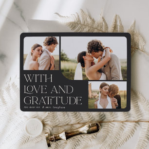 Love & Gratitude   Multi Photo Wedding Thank You Card
