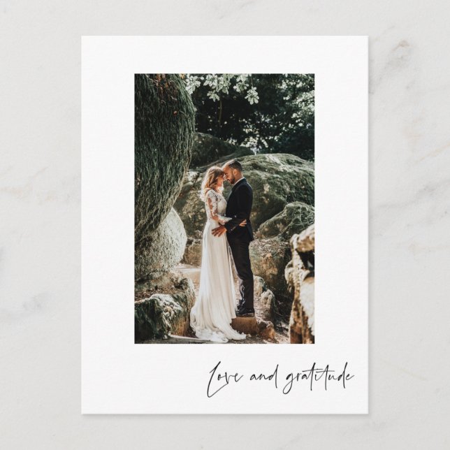 Love Gratitude Vertical Photo Thank You Postcard (Front)