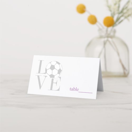 love gray football fold place cards