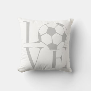 love gray football  throw pillow