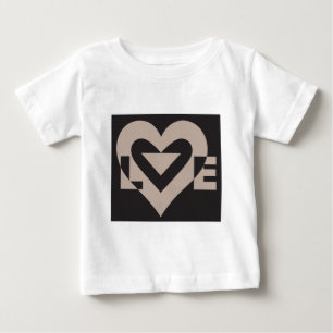 Love Gray on Black Baby T-Shirt