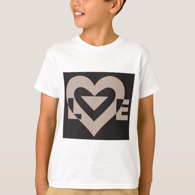 Love Gray on Black T-Shirt (Front)
