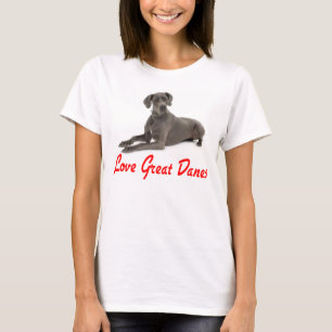 Love Great Dane Puppy Dog Tee shirt