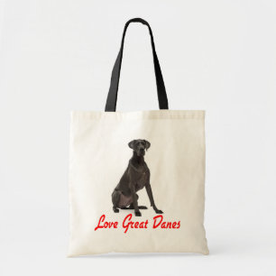 Love Great Dane Puppy Dog Tote Bag