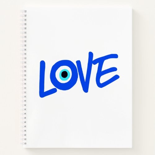 LOVE Greek Eye Symbol Notebook
