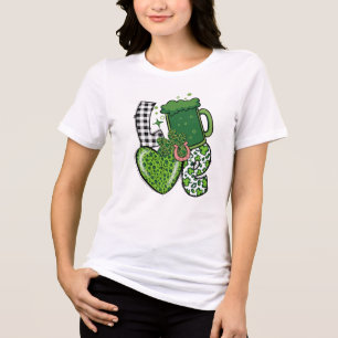 Love Green Beer T-Shirt – Funny St. Patrick’s Day  Tri-Blend Shirt
