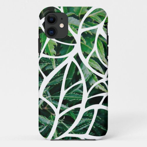 Love green Green leaves Photo Design 01 iPhone 11 Case