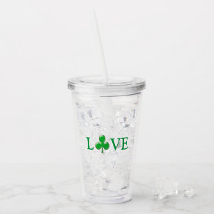 St Patrick's Day Gnome Tumbler With Straw 