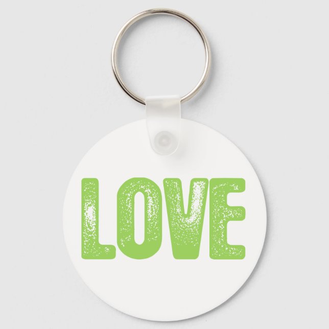 Love - Green Keychain (Front)