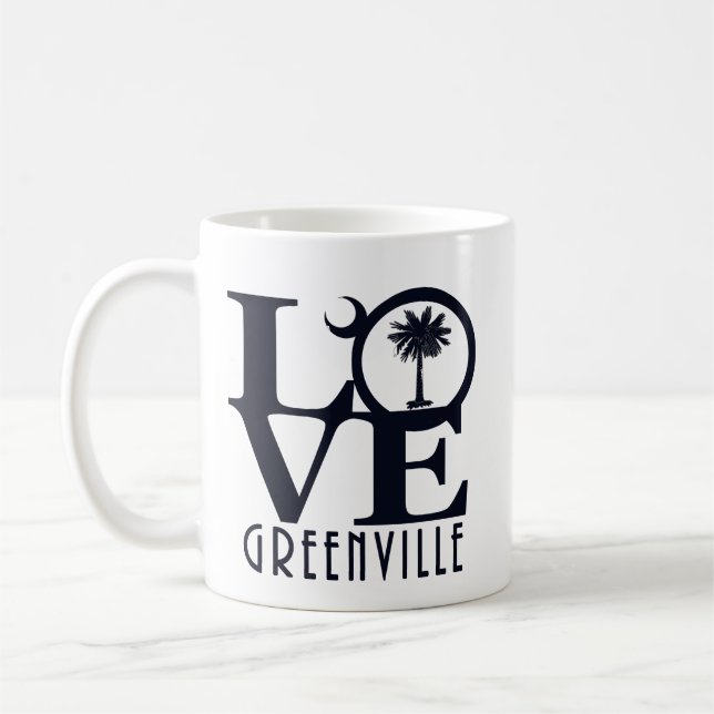 LOVE Greenville SC 11oz Coffee Mug (Left)