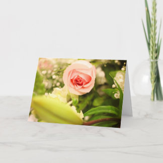 Love greeting card with floral cover