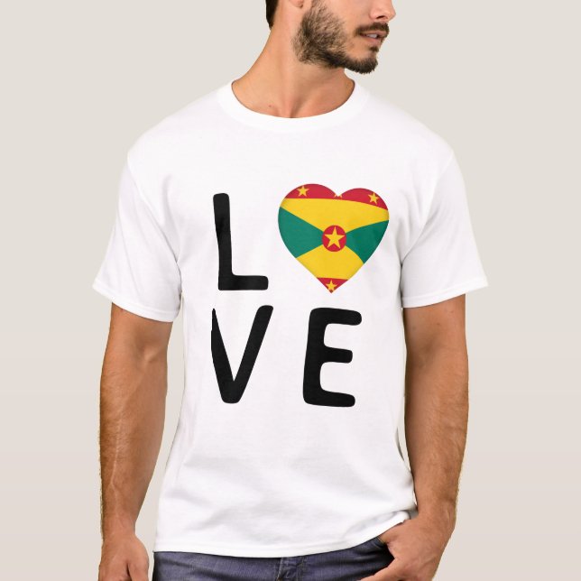 Love - Grenada Flag T-Shirt (Front)