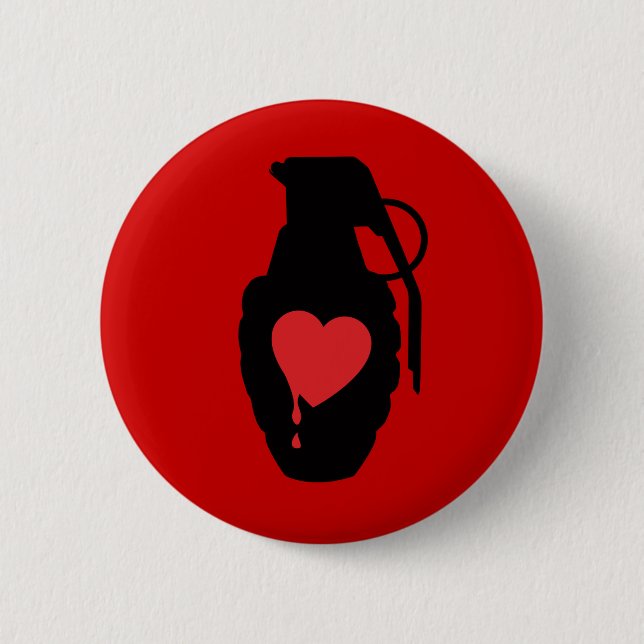 Love Grenade - Love is a Battlefield Pinback Button (Front)