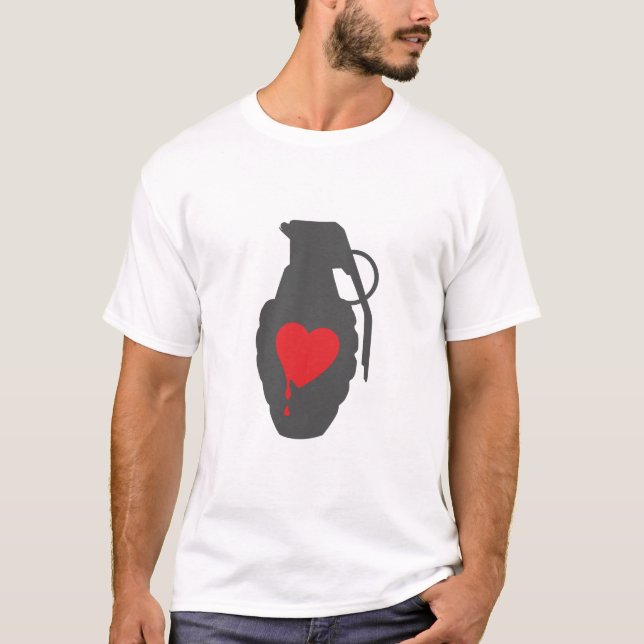 Love Grenade - Love is a Battlefield T-Shirt (Front)