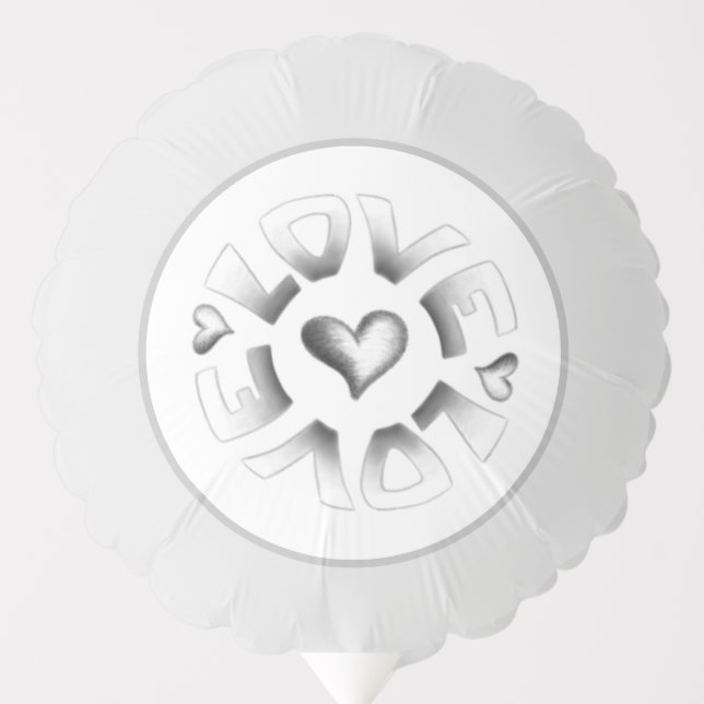 Love Grey Balloon (Front)