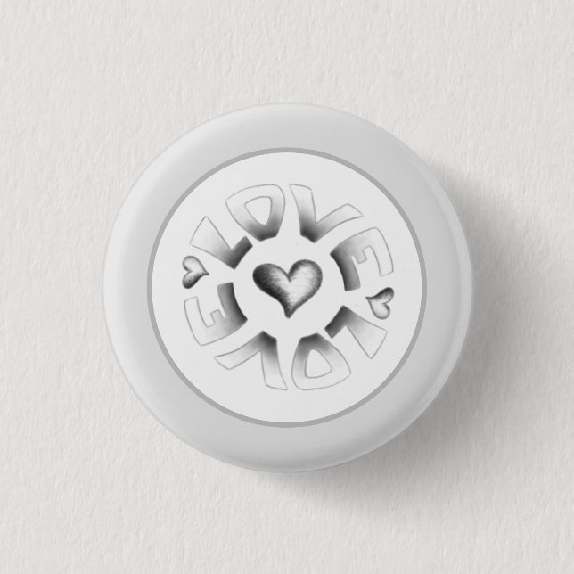 Love Grey Button (Front)