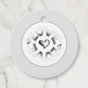 Love Grey Favor Tags