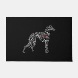 Love Greyhound Dog , I Love Greyhounds Doormat