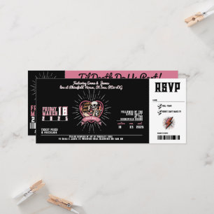 Love Groove Rock and Roll Wedding Invitation