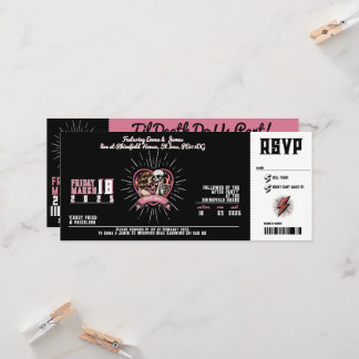 Love Groove Rock and Roll Wedding Invitation